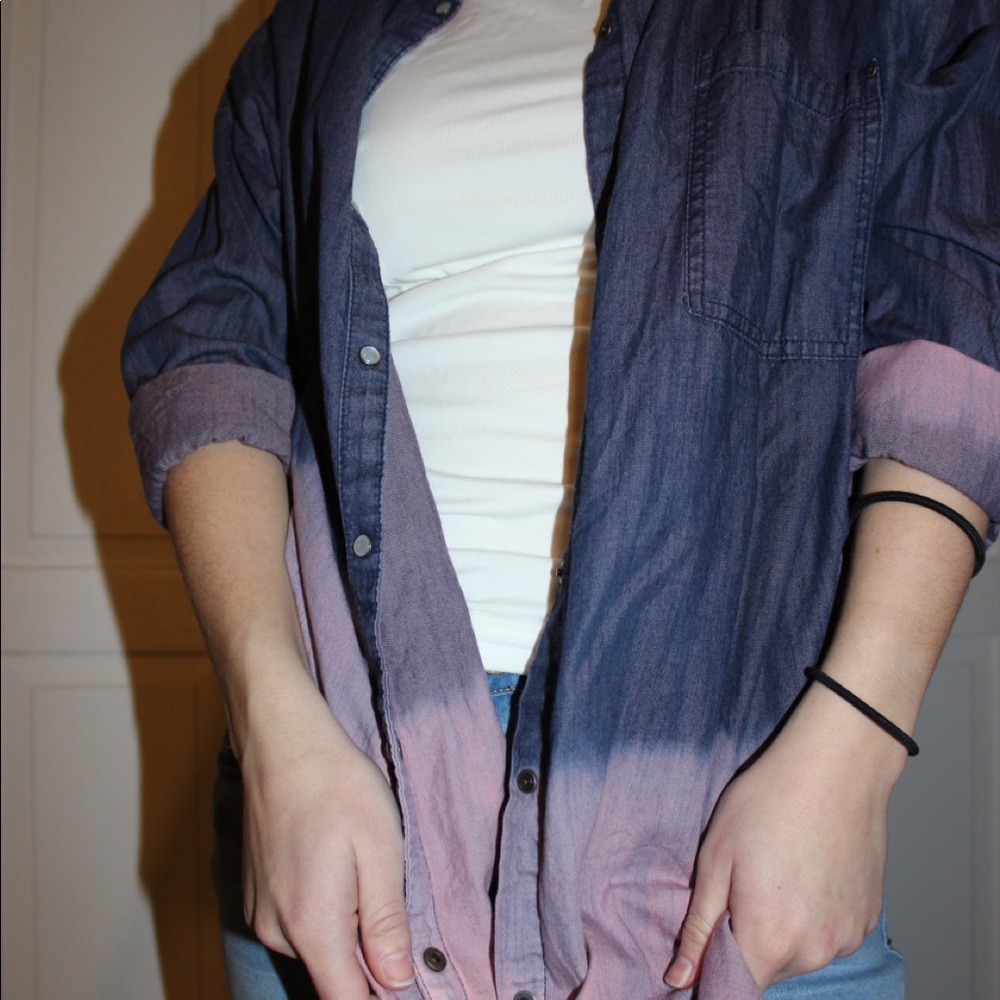 H&M DIVIDED Faded Button Up CoverUp